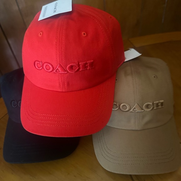 COACH Unisex Logo Embroidered Adjustable Hats in Black - Picture 8 of 9